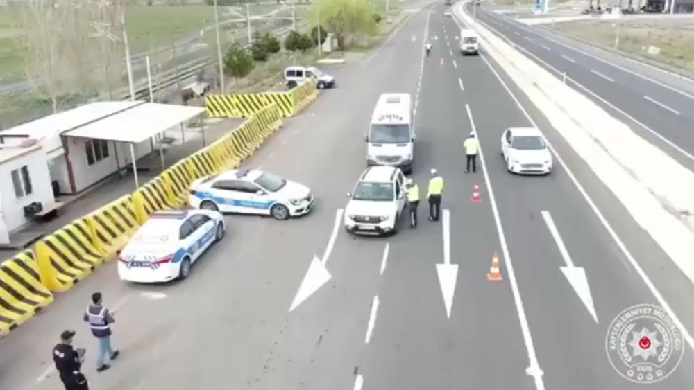 Kayseri'de drone ve radar destekli trafik denetimi